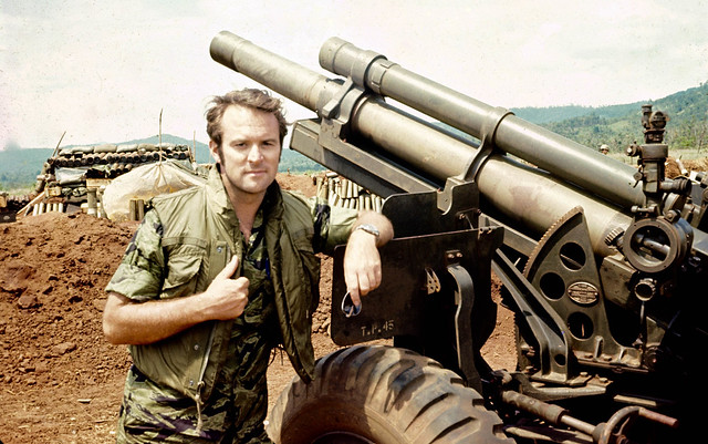 ABC Correspondent Don North at Kontum ARVN firebase 1967