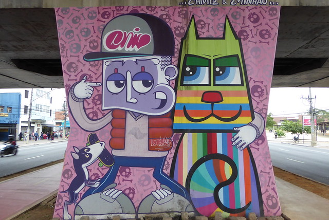 Chivitz + Minhau graffiti, Museu Aberto de Arte Urbana, São Paulo