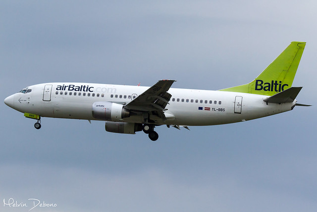 Air Baltic Boeing 737-31S  |  YL-BBS  |  Amsterdam Schiphol - EHAM
