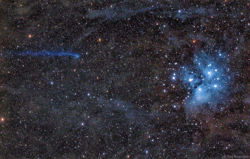 The Blue Comet Meets the Blue Sisters APOD 2/12/2018