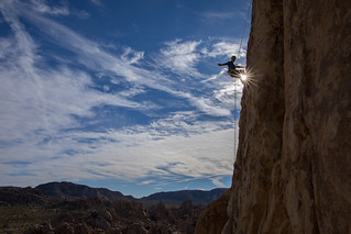 Rappelling at Dairy Queen Wall | by Joshua Tree National Park