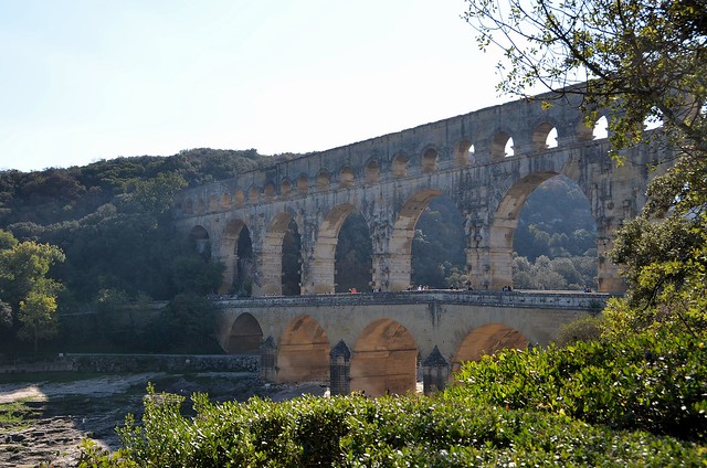Pont du Gard (Gard) - Vue en contre-jour