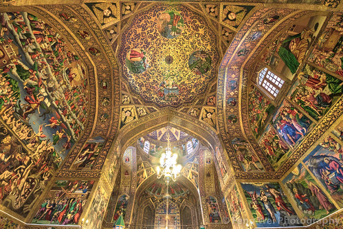 builtstructure persianculture middleeast isfahan travel art church persian landmark ornate iranianculture colorimage lowangleview intricacy armenian armenianculture religion indoors famousplace goldcolored iran christian christianity vankcathedral cathedral decoration architecture fresco traveldestinations horizontal spirituality tourism irn