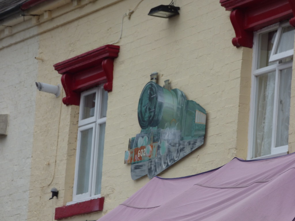 The Railway Inn - Station Road, Berkswell - pub sign - steam locomotive 602