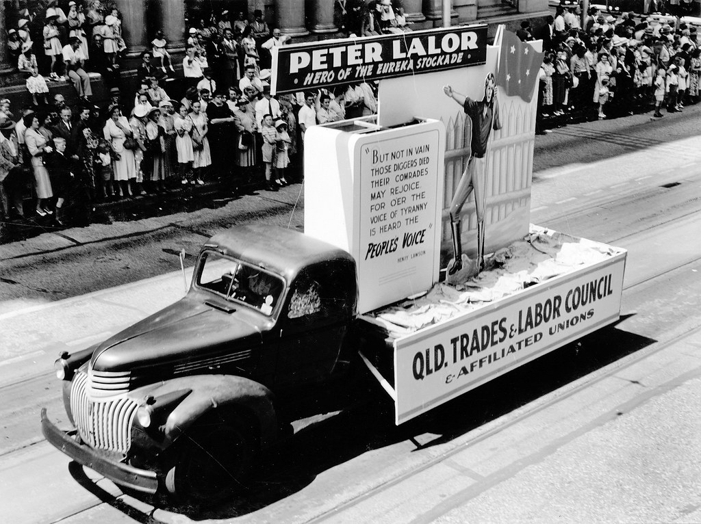 Queensland Trades & Labor Council and Affiliated Unions float, Australia Day Procession, Brisbane