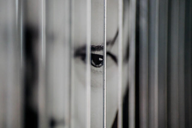 David Bowie Gate Illusion - Eye Closeup