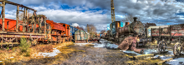 TANFIELD GOODS YARD AFTER THE SNOW