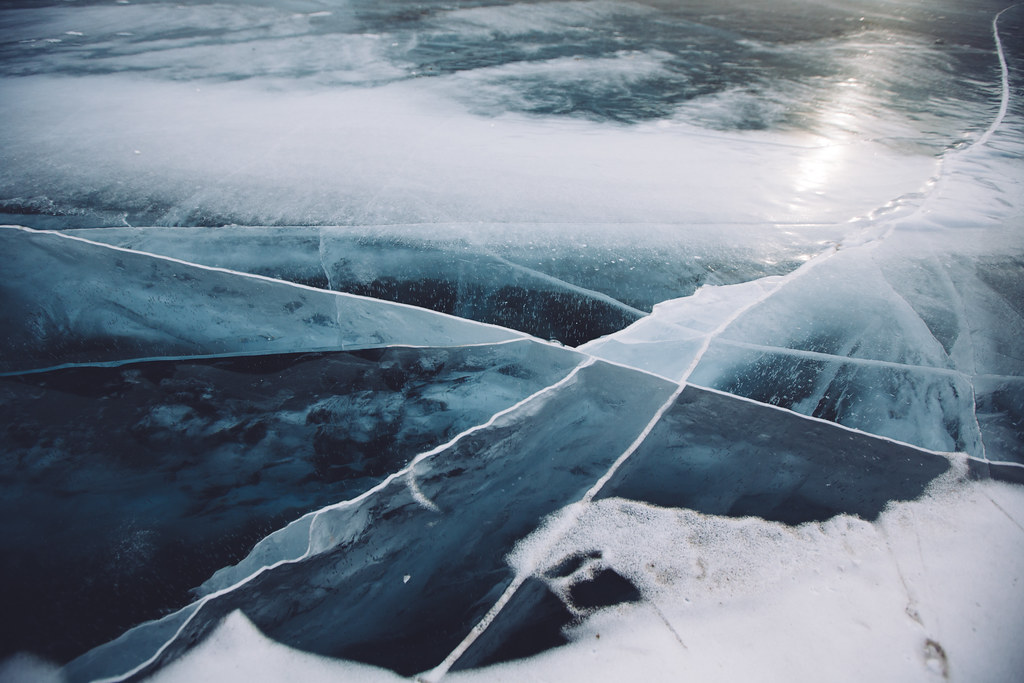 Ice of Lake Baikal - Olkhon island