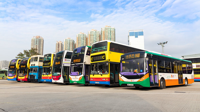 Combination of Dennis/ADL buses in Bus Rally 2018