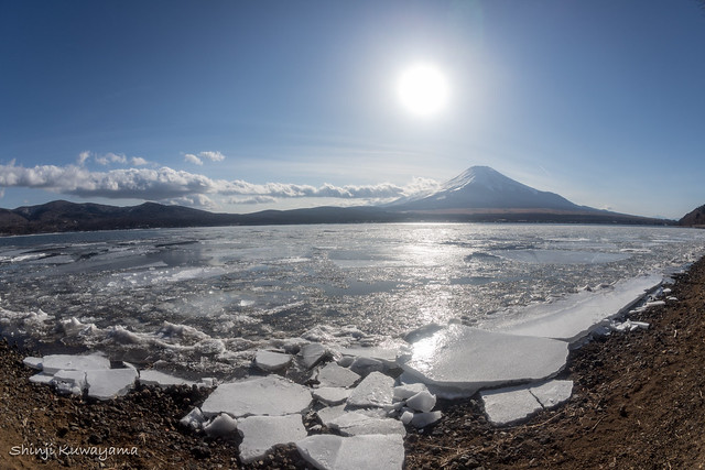 Ice on Yamanakako-lake