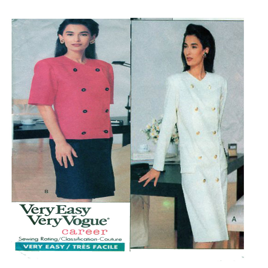 Vogue 7403 80s suit dress