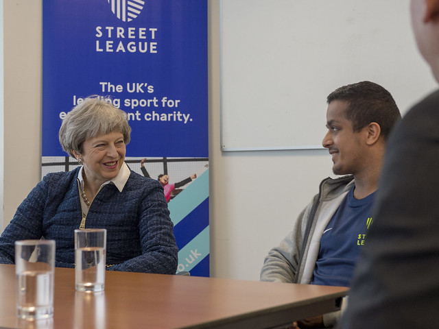 PM visits Street League youth charity