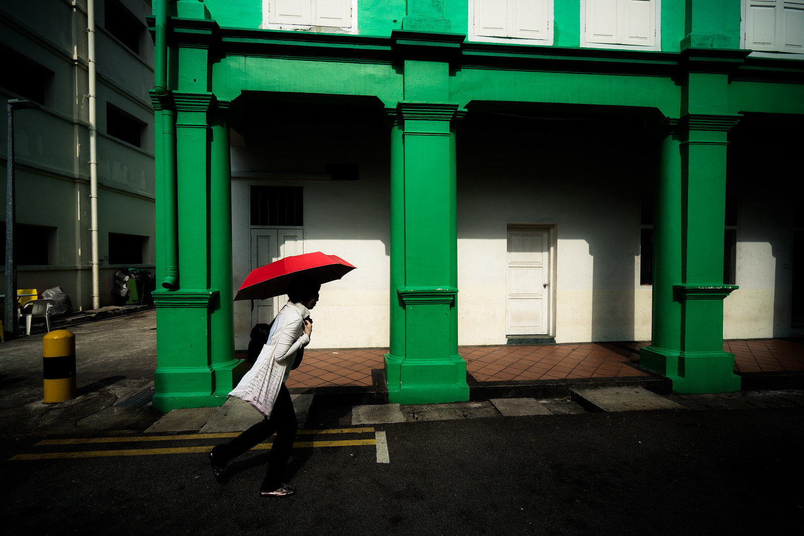Red Color in Street Photography - The Brightest Shadow