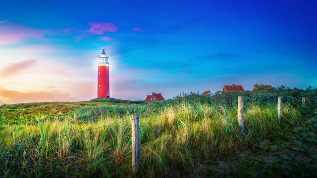 Lighthouse and beach of Texel The Netherlands shared with pixbuf