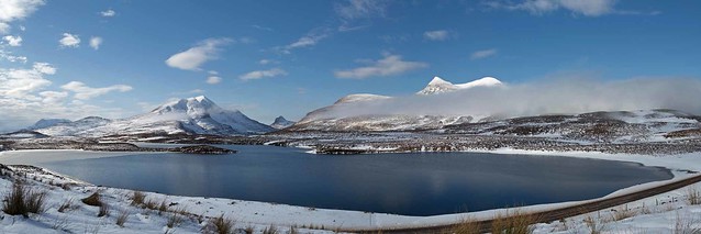 Assynt Mountain Panorama in Winter