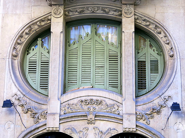 Free-form window with louvered shutters, Barcelona