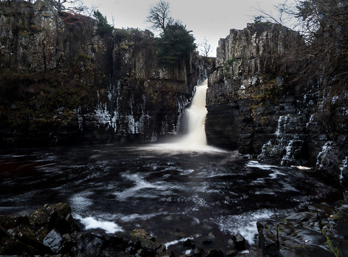 waterfall highforce tees river cascade teesdale england