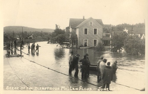 wisconsin flood vintage postcard rppc cityinruins