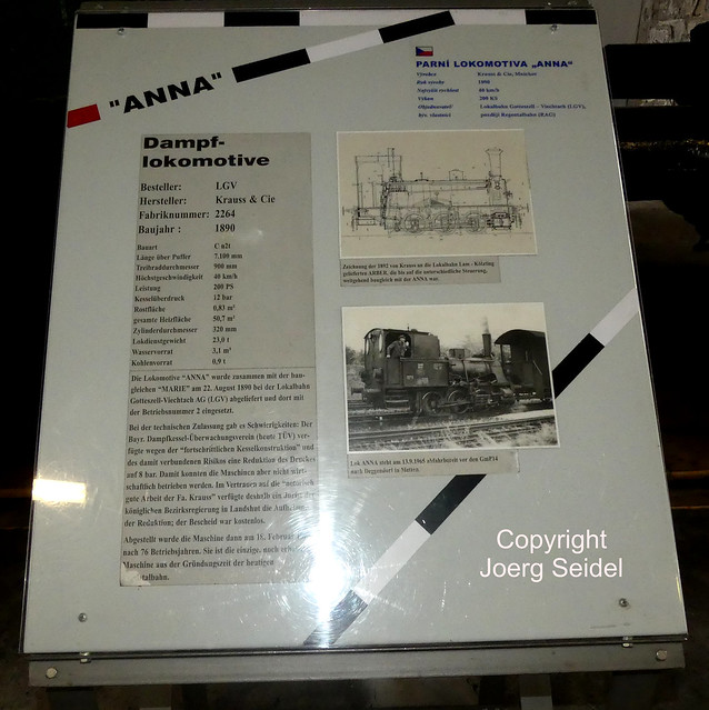 DE-94252 Bayerisch Eisenstein Localbahnmuseum Dampflok Anna der Regentalbahn (Krauss 2264/1890)  im Juli 2017