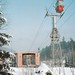 Historický zimní snímek původní lanovky z Transporty Chrudim – na snímku první podpěra a dolní stanice původní lanovky, foto: Radim Polcer