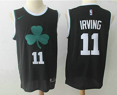 Men's Boston Celtics #11 Kyrie Irving Black 2017-2018 Nike Swingman Stitched NBA Jersey