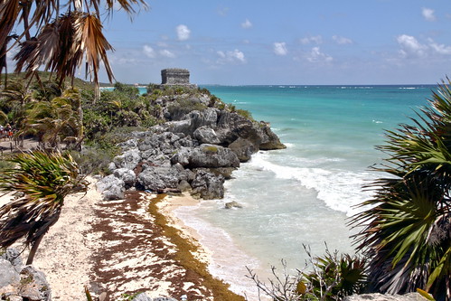 mexico mexique yucatán yucatan tulum mer sea caraïbes carribean eau water maya temple hdr canon eos 7d mars march landscape paysage coast