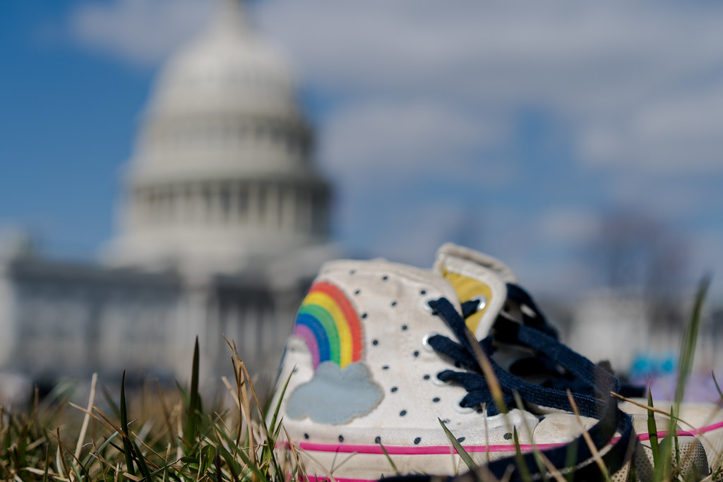 Capitol Lawn covered in 7000 pairs of shoes, one for every… | Flickr