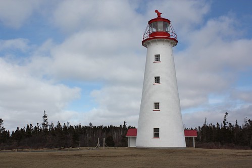 pointprim pei canada lighthouse sky clouds view