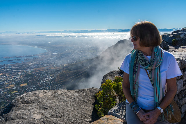 Sue and Table Mountain View, Cape Town