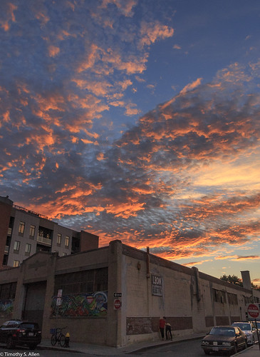 ma boston clouds sky sunset harrison ave buildings pink dramatic