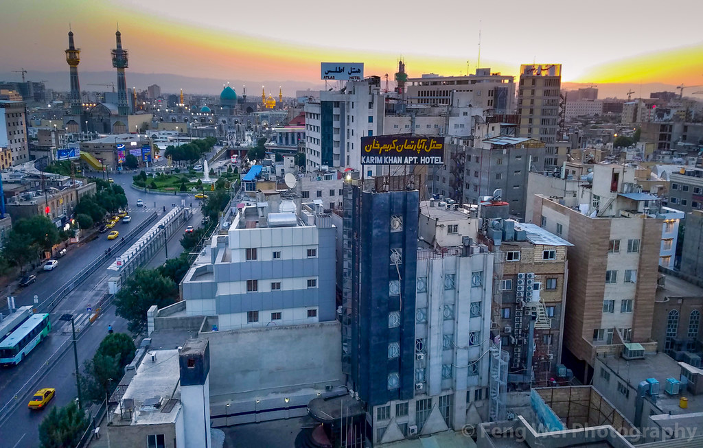 Cityscape at dawn, Mashhad, Razavi Khorasan Province, Iran
