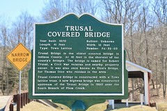 Trusal Covered Bridge historical marker - Willet, PA