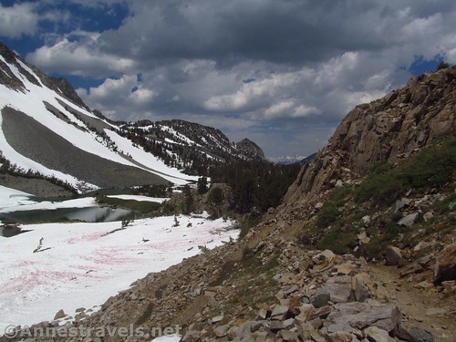 Most of the trail up this valley to Duck Pass was under snow... Inyo National Forest, California
