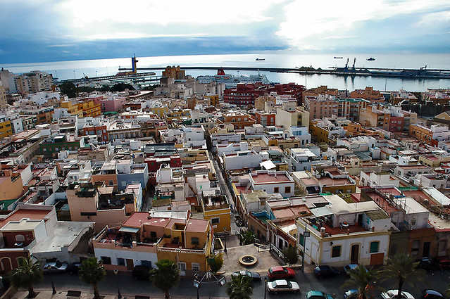 Puerto de Almería desde la Alcazaba