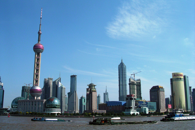 Shanghai Skyline seen from the Bund