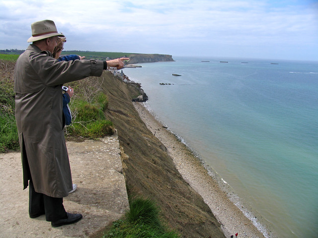 On the bluff overlooking Arromanches harbor  (aka 'Story of our drive to Omaha Beach, Part 4')