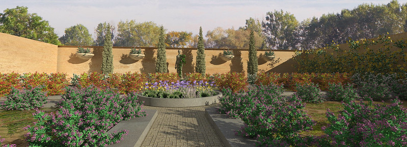 parterres sector and flower bed with central path_4