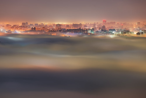 taiwan taipei 台灣 台北 新北市 三峽 鳶山 雲海 fog rollingfog 霧 夜景 nightview