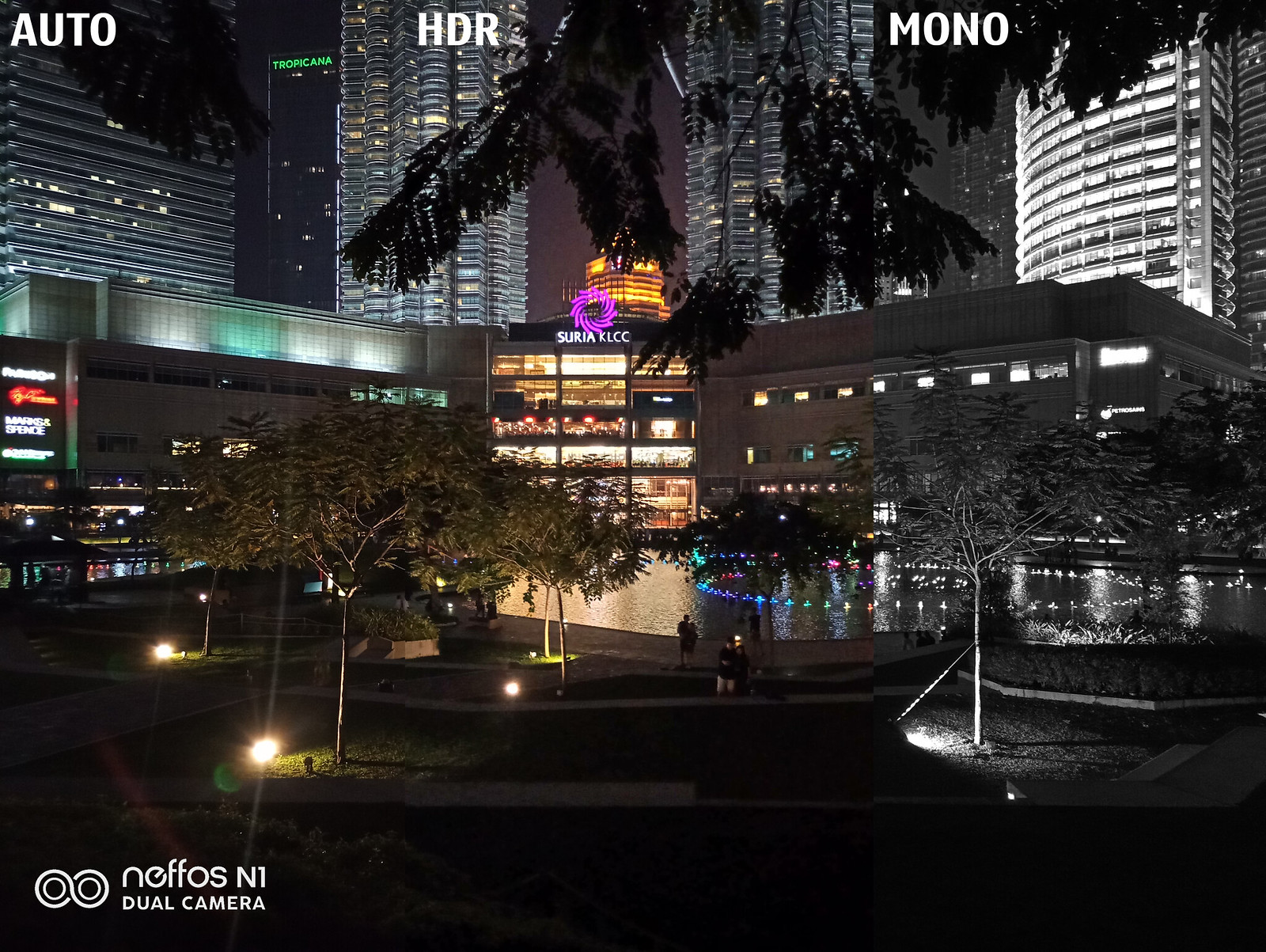 Auto, HDR, Mono comparison