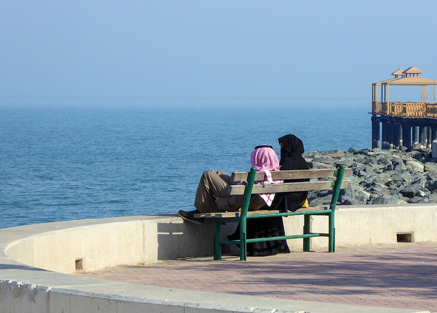 Couple chilling in Kuwait city