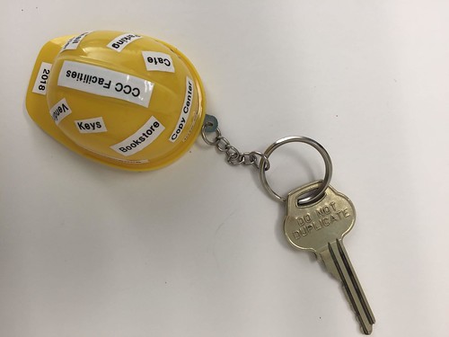 Hard hat keychain/bottle opener
