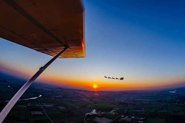 Flying with Santa Claus