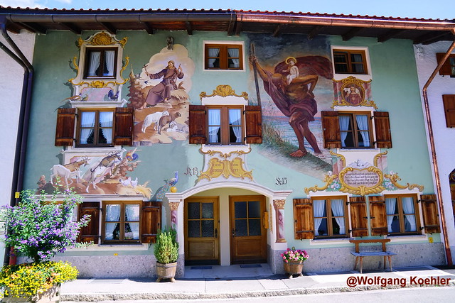 Traditionally painted house, Mittenwald, Bavaria