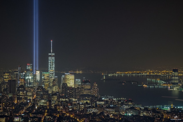 World Trade Center Tribute in Light, New York . XT1 .