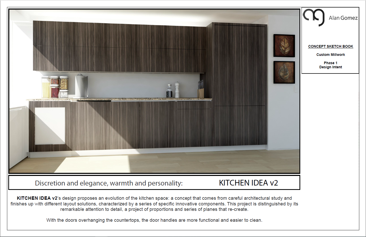 Kitchen cabinets Layout idea 2
