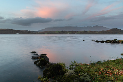 Blush by johnkaysleftleg, Taken on the evening of my first day by the side of Loch Awe, this view to Ben Cruachan had disappea
