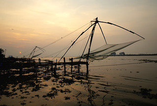 Chinese Fishing Nets Sunset