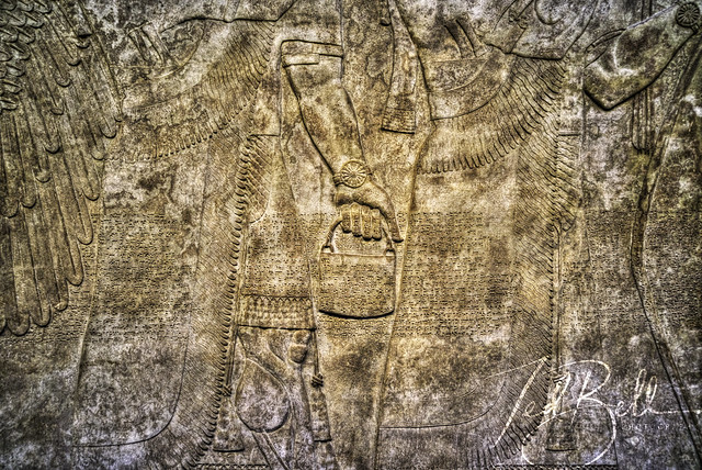 assyrian relief detail