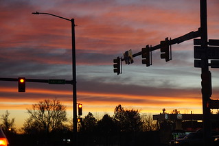 Traffic Lights in Dawn Light