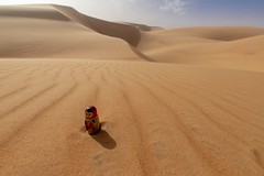 Matreshka in the sand dunes of Mauritania